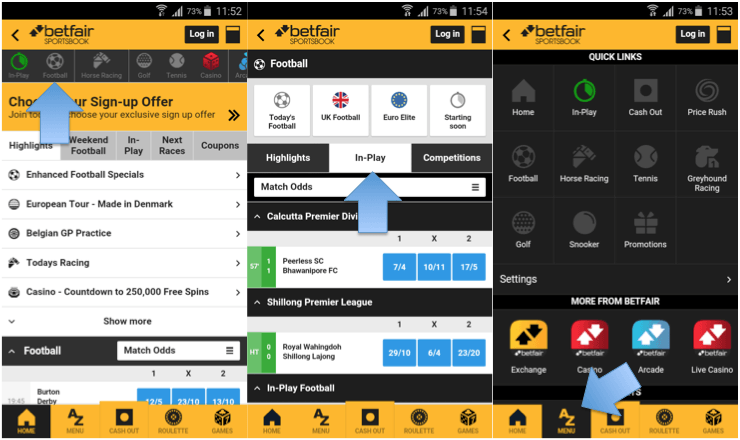 betfair android app