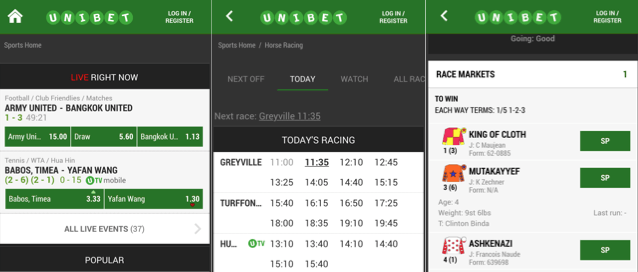 is the unibet iphone app easy on the eyes