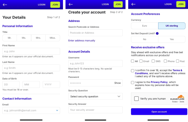 BoyleSports Registration