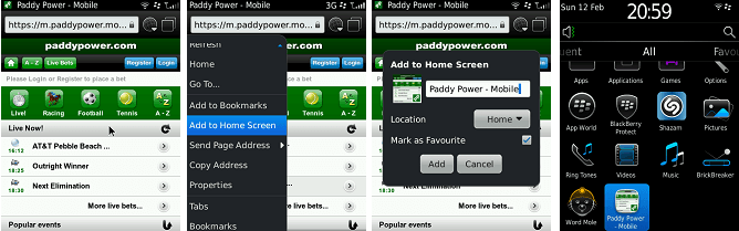 paddy power blackberry app