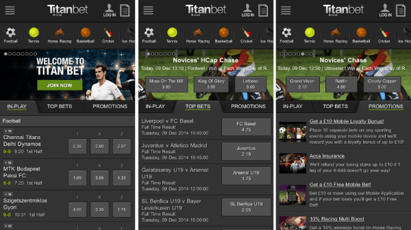 titanbet android app screenshot